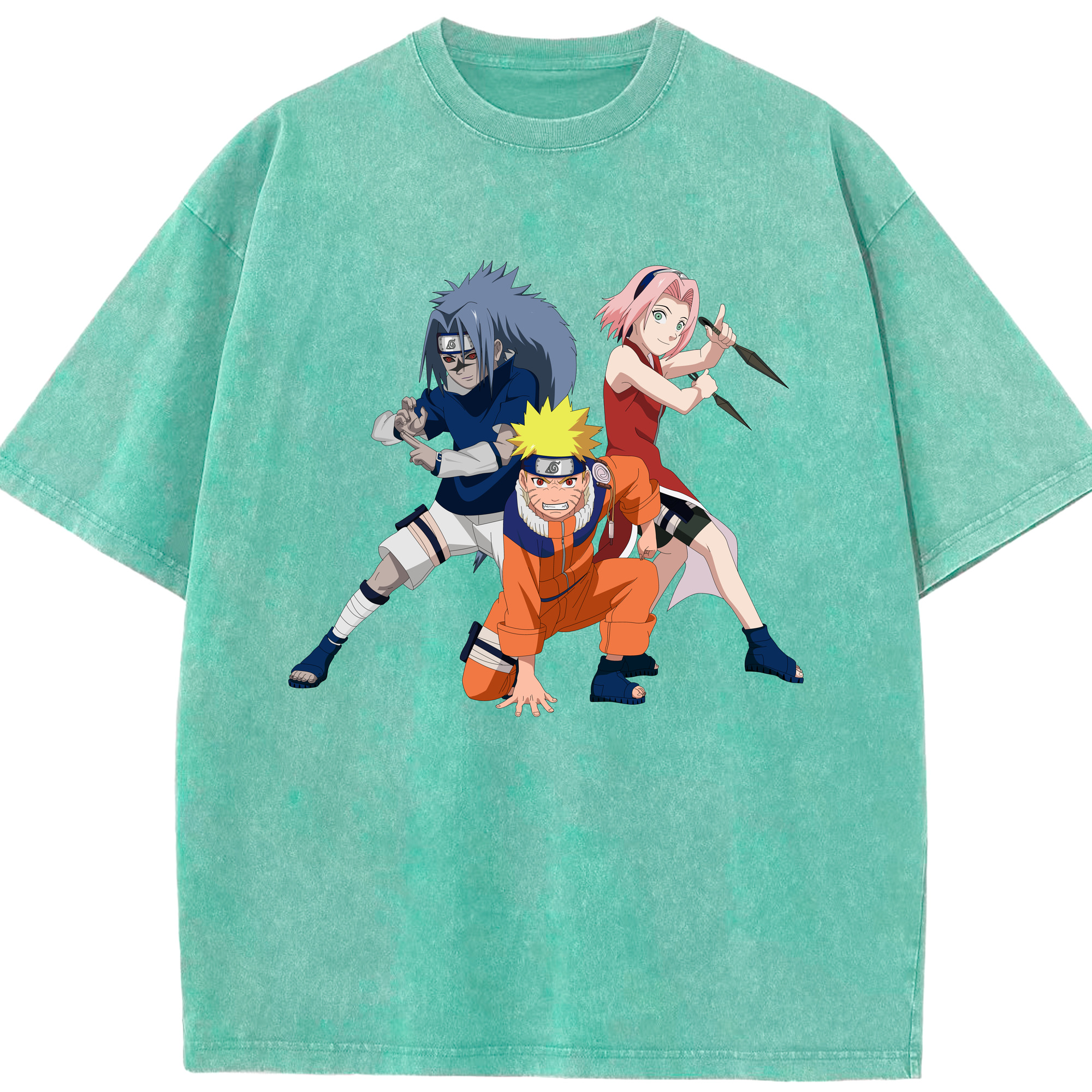 （画像用） NARUTO -ナルト- うずまき ナルト Uzumaki Naruto 綿100% ヴィンテージ風 半袖Tシャツ（フロントプリント）